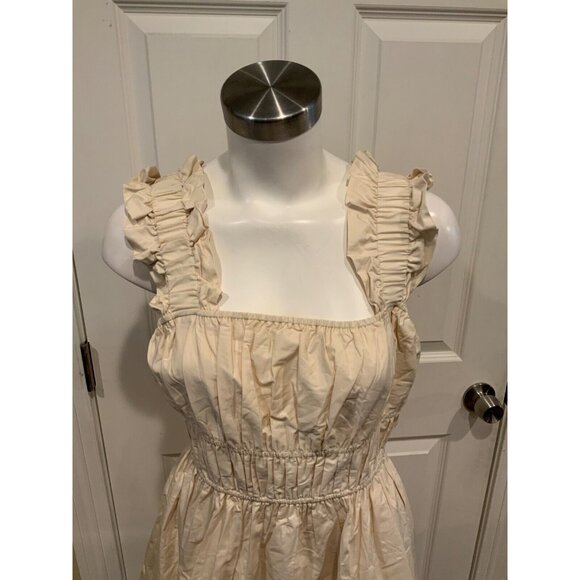 English Factory Cream Sundress W/ Ruffle Elastic Straps, Size M, NWT! - Picture 2 of 9